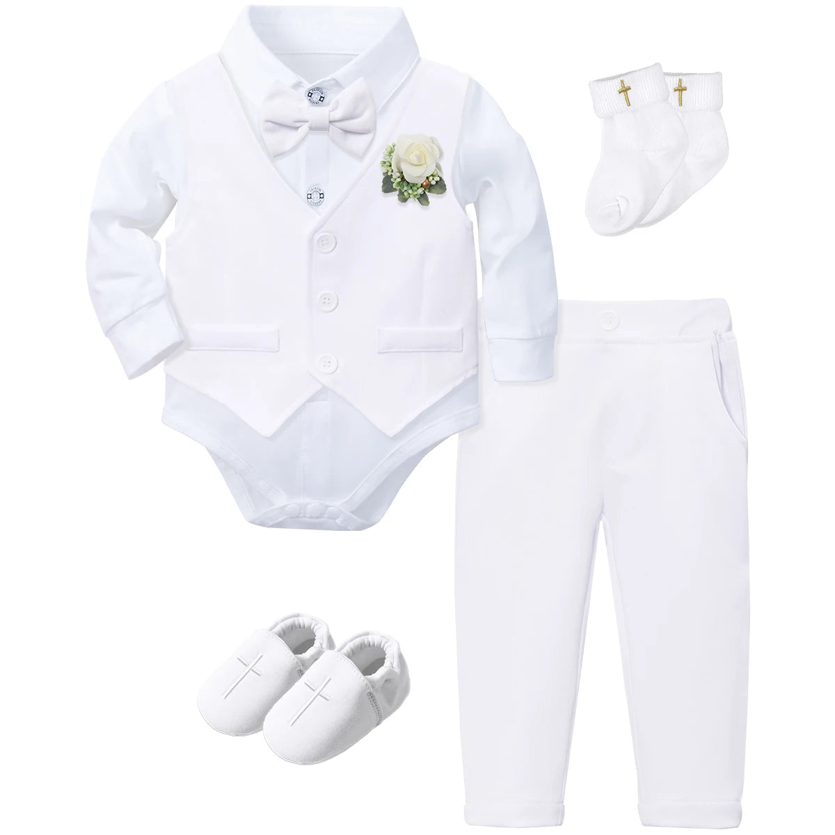 Baptism Outfit for Baby Boy – Christening Suit Set (3–18 Months)