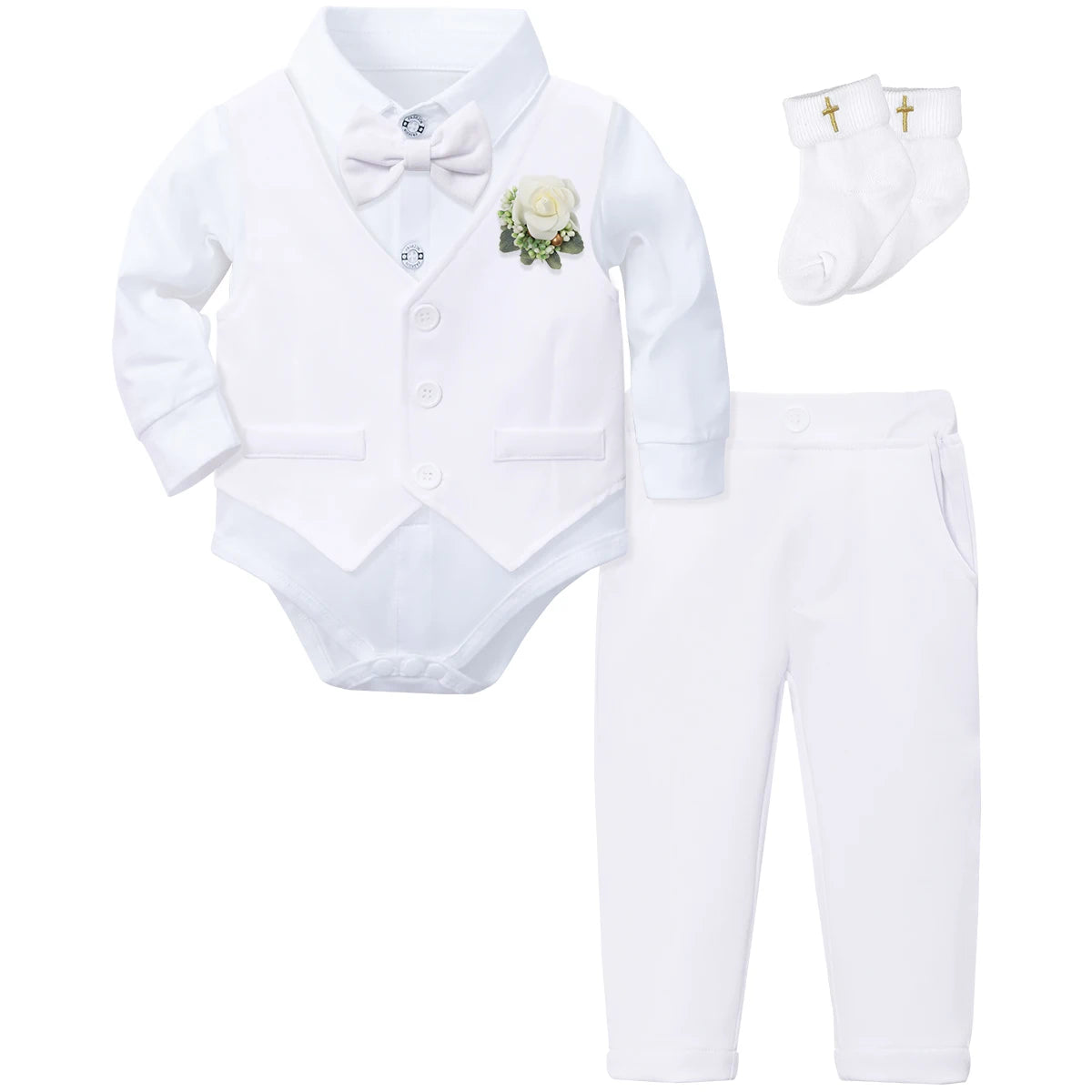 Baptism Outfit for Baby Boy – Christening Suit Set (3–18 Months)