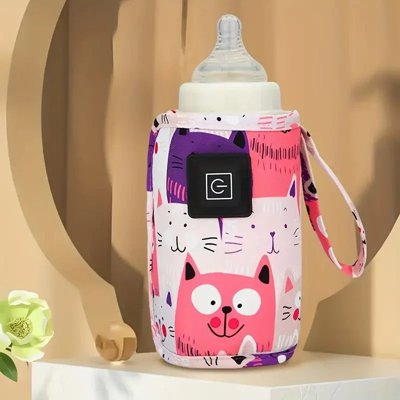 USB Portable Bottle Warmer for Milk & Water - with Travel Insulated Bag