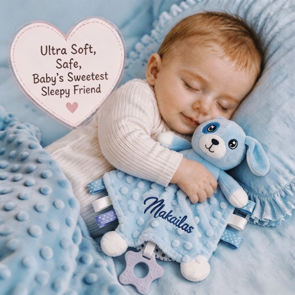 Personalized Baby Name Blanket - 2-in-1 Soft Blanket & Comforter, Perfect Baby Shower Gift
