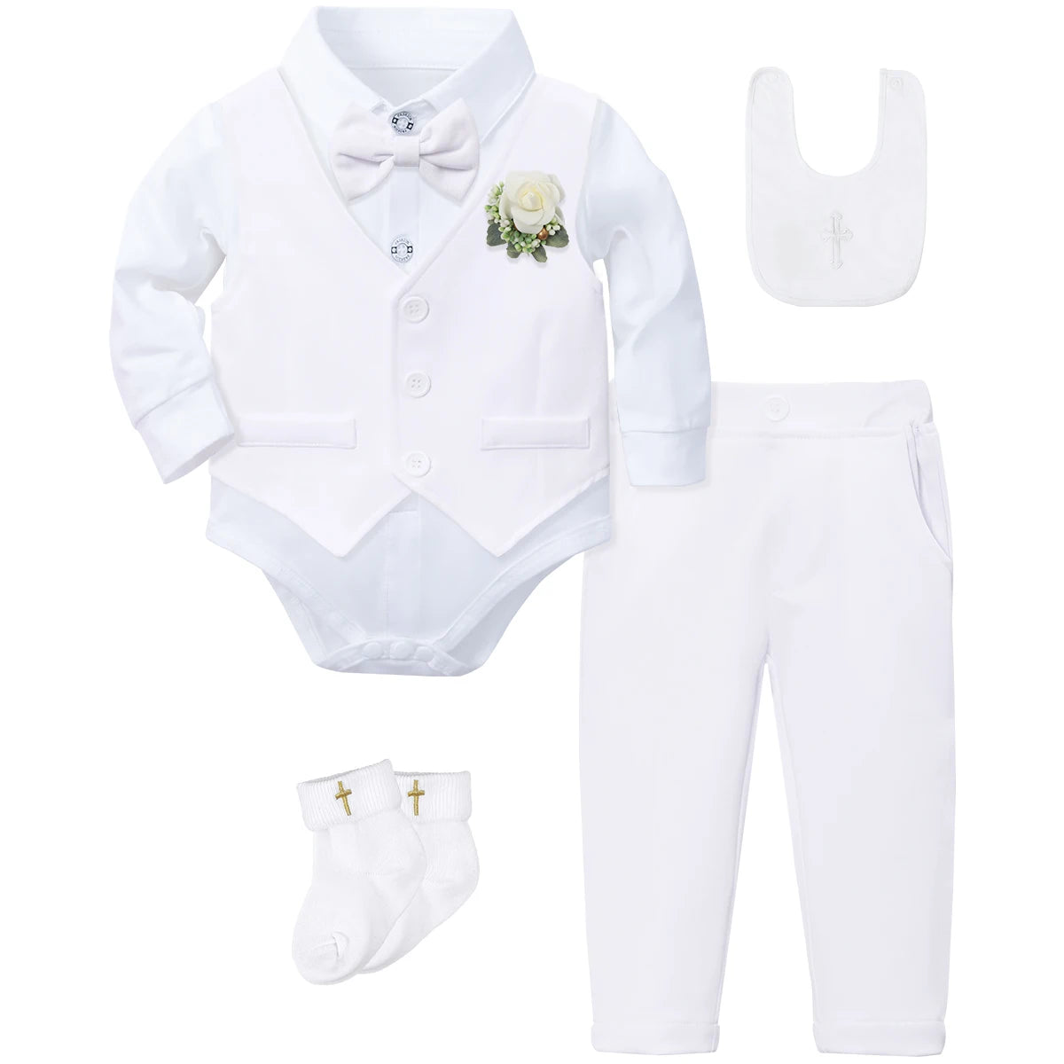 Baptism Outfit for Baby Boy – Christening Suit Set (3–18 Months)