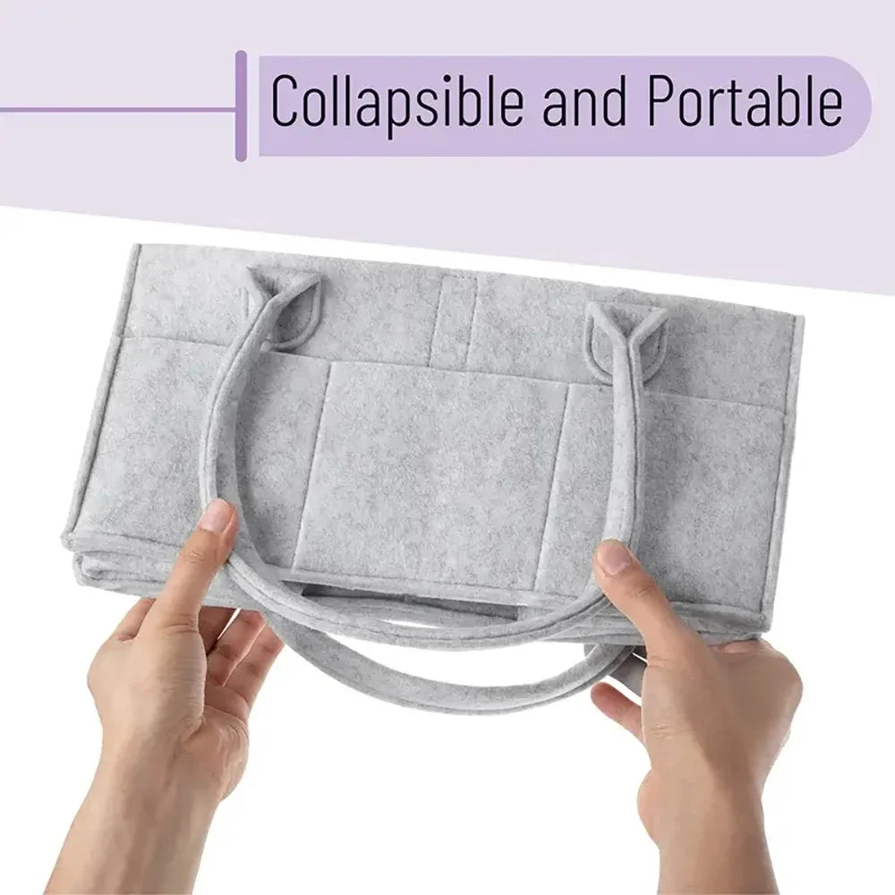 Organizador de Fraldas Portátil | Caddy Bag para Bebê