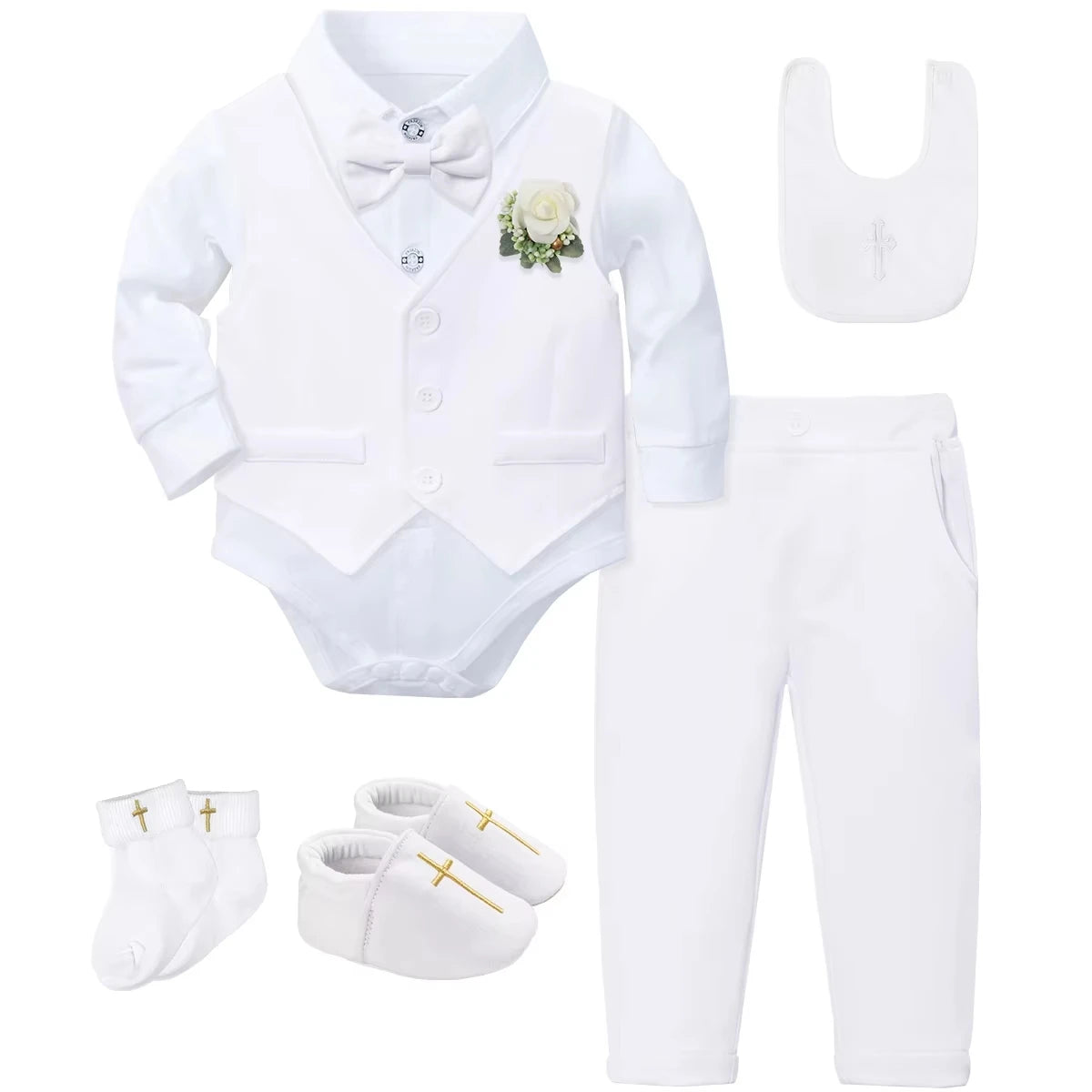 Baptism Outfit for Baby Boy – Christening Suit Set (3–18 Months)