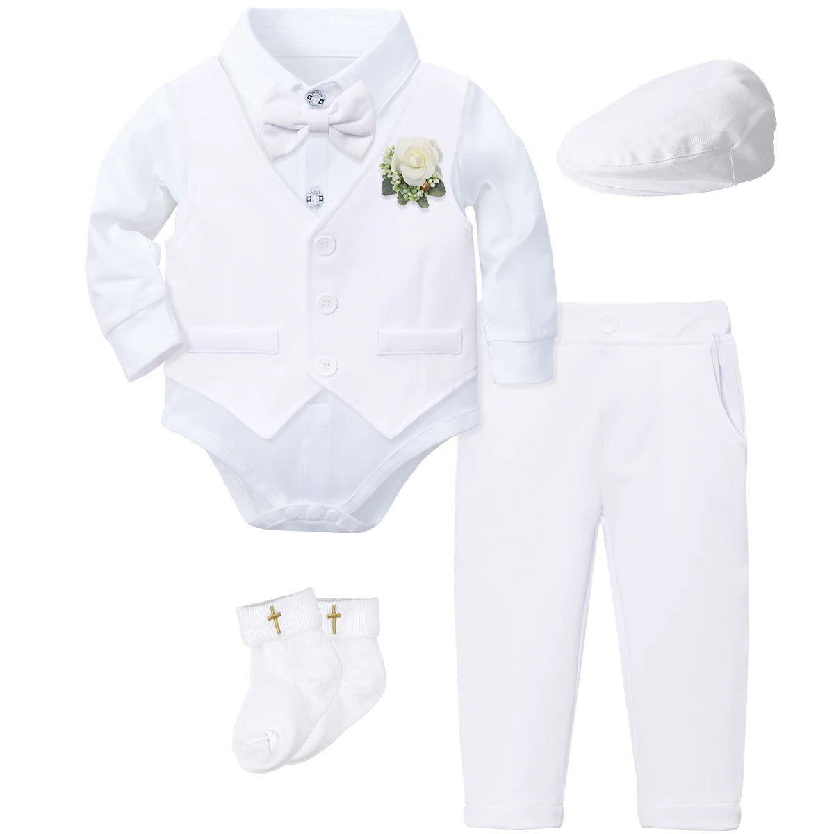 Baptism Outfit for Baby Boy – Christening Suit Set (3–18 Months)