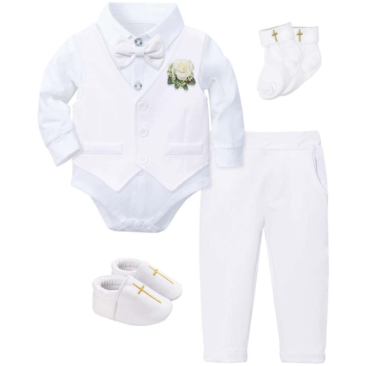 Baptism Outfit for Baby Boy – Christening Suit Set (3–18 Months)