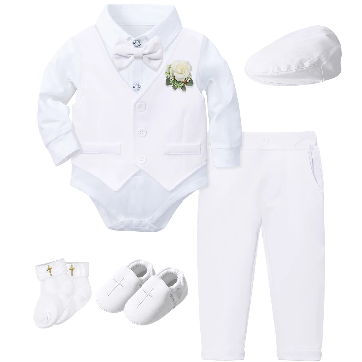 Baptism Outfit for Baby Boy – Christening Suit Set (3–18 Months)