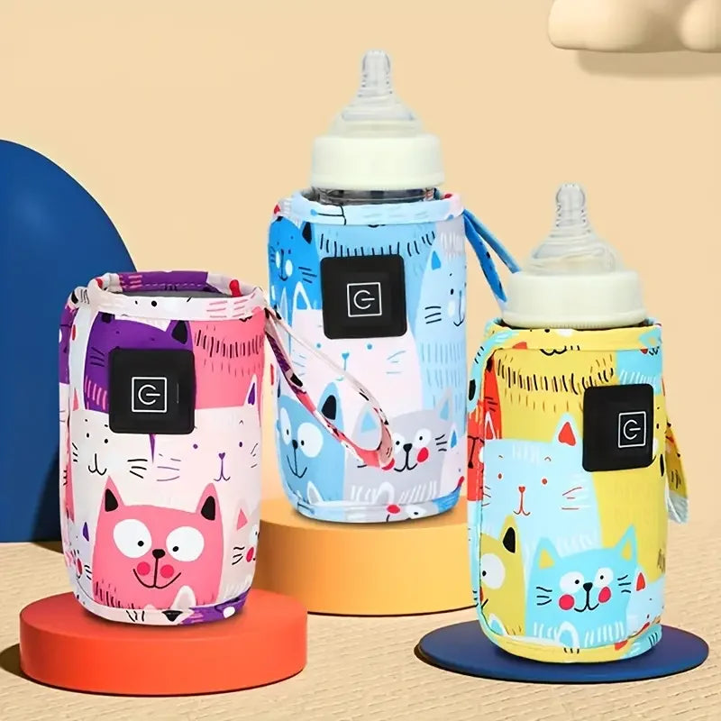 USB Portable Bottle Warmer for Milk & Water - with Travel Insulated Bag