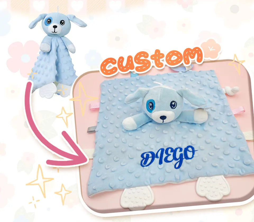 Personalized Baby Name Blanket - 2-in-1 Soft Blanket & Comforter, Perfect Baby Shower Gift