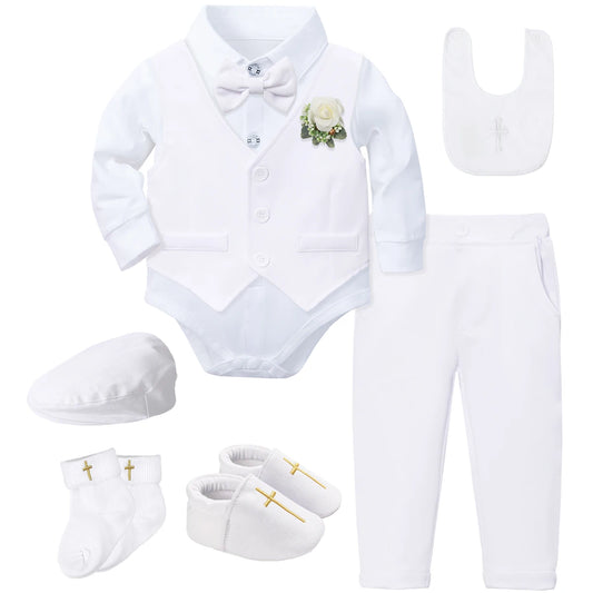 Baptism Outfit for Baby Boy – Christening Suit Set (3–18 Months)