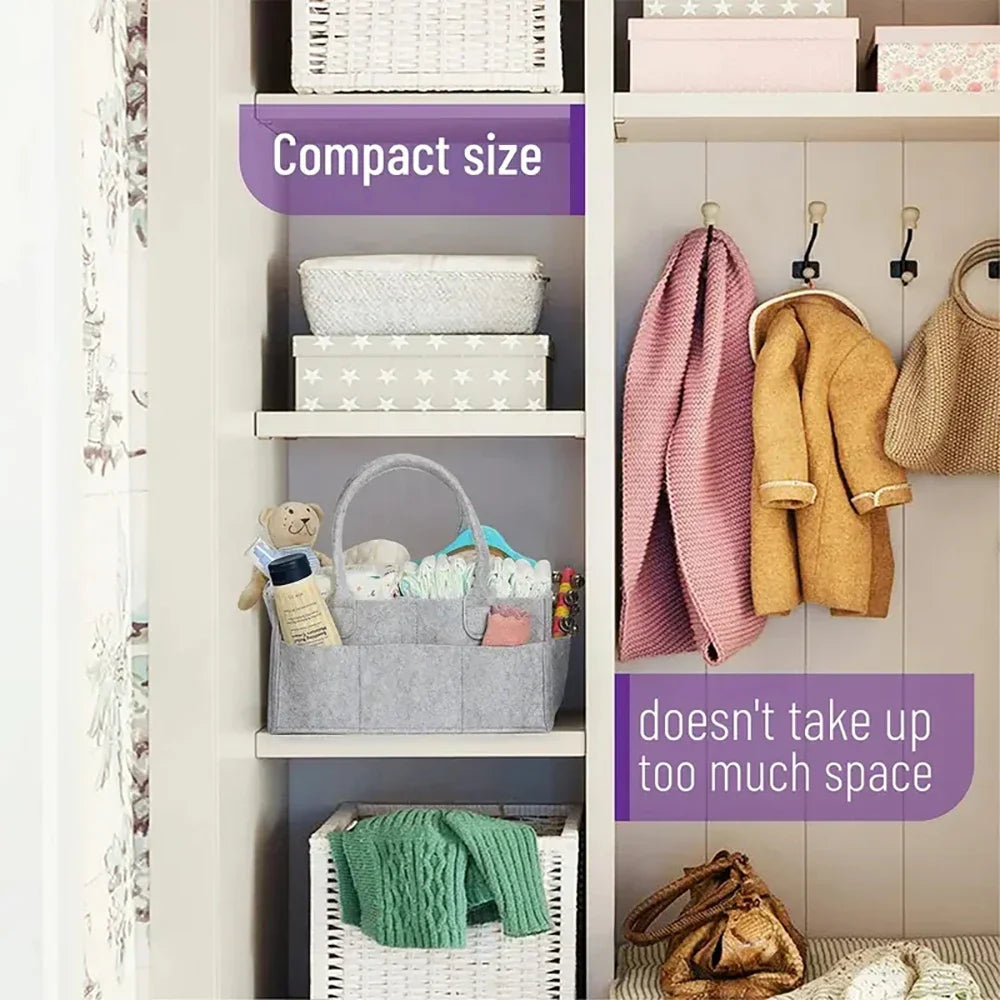 Organizador de Fraldas Portátil | Caddy Bag para Bebê